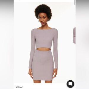 Aritzia Wilfred Knit Cutout Mini Dress